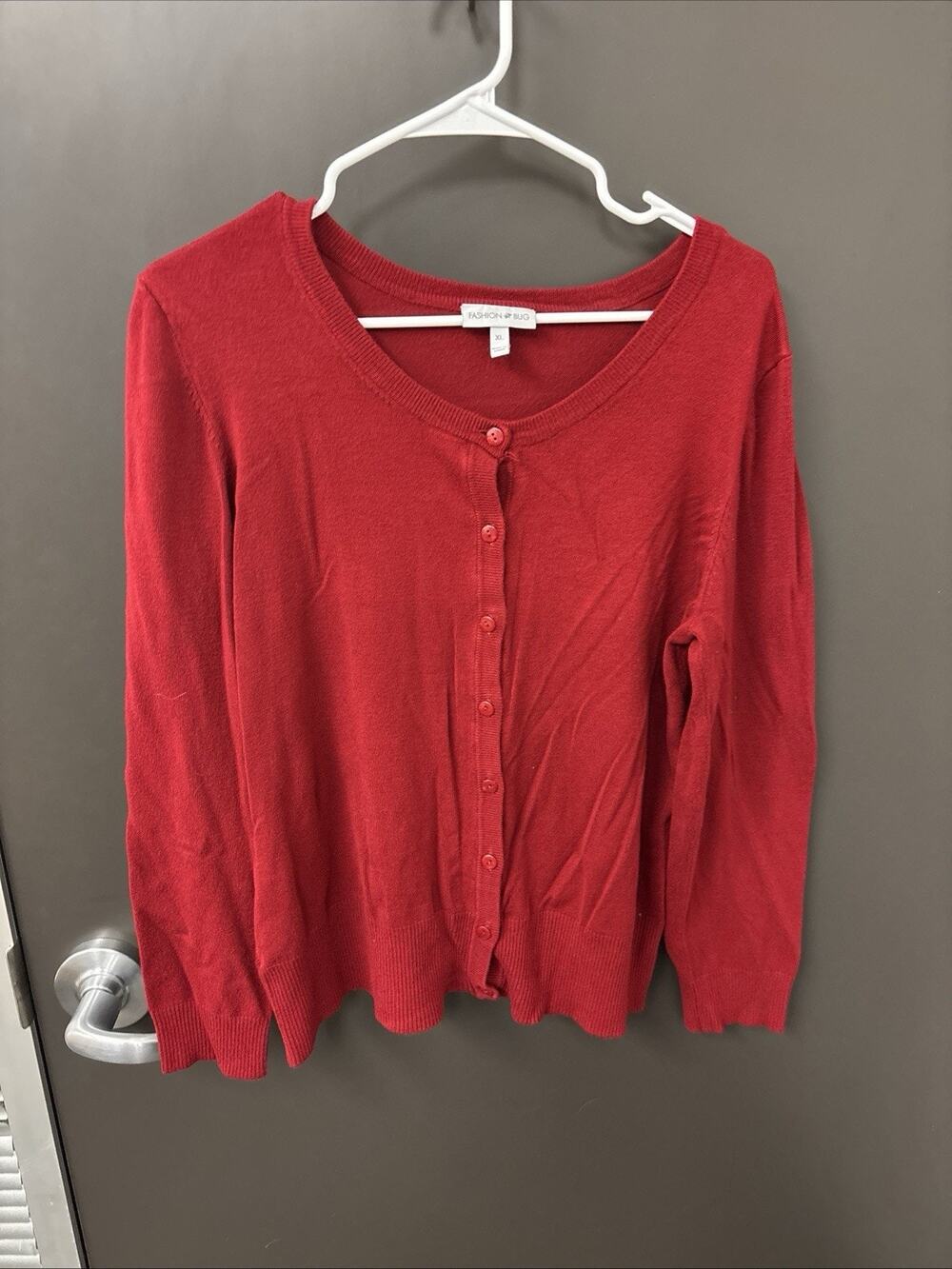 Fashion bug Women’s Red XL cardigan Long Sleeve Sweater Button Down